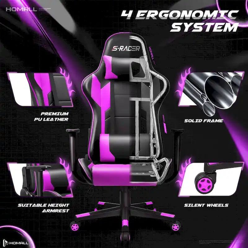 Chaise de jeu avec support lombaire et hauteur réglable