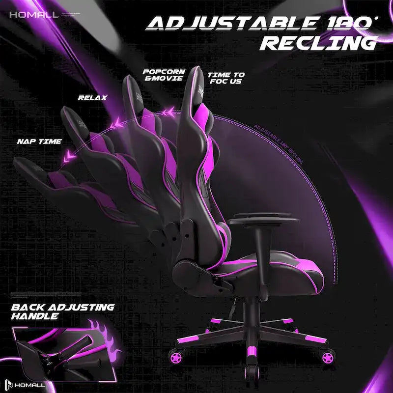 Chaise de jeu avec support lombaire et hauteur réglable