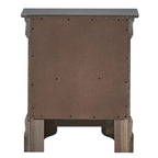 Table de chevet à 2 tiroirs avec façade de tiroir géométrique