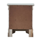 Table de chevet à 2 tiroirs avec façade de tiroir géométrique
