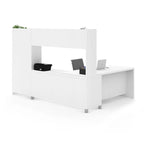 Bureau en L avec bibliothèque