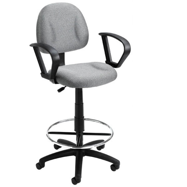 Tabouret de dessinateur réglable avec accoudoirs boucles et roulettes