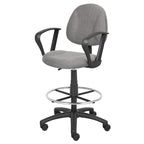 Tabouret de dessinateur réglable avec accoudoirs boucles et roulettes