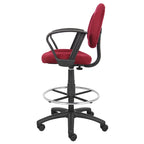 Tabouret de dessinateur réglable avec accoudoirs boucles et roulettes