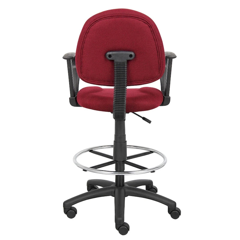 Tabouret de dessinateur réglable avec accoudoirs boucles et roulettes