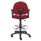 Tabouret de dessinateur réglable avec accoudoirs boucles et roulettes