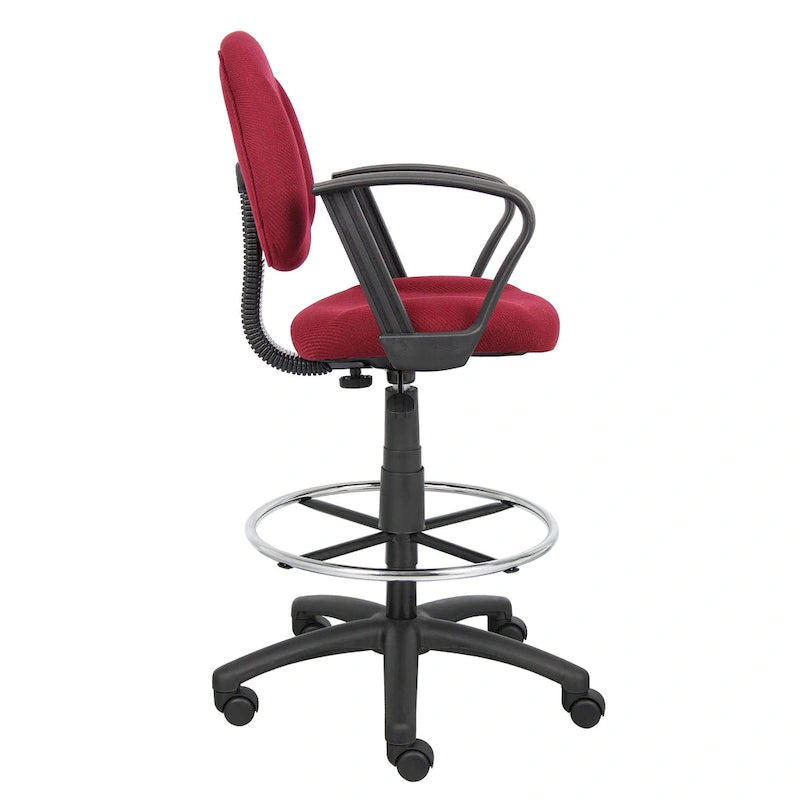 Tabouret de dessinateur réglable avec accoudoirs boucles et roulettes
