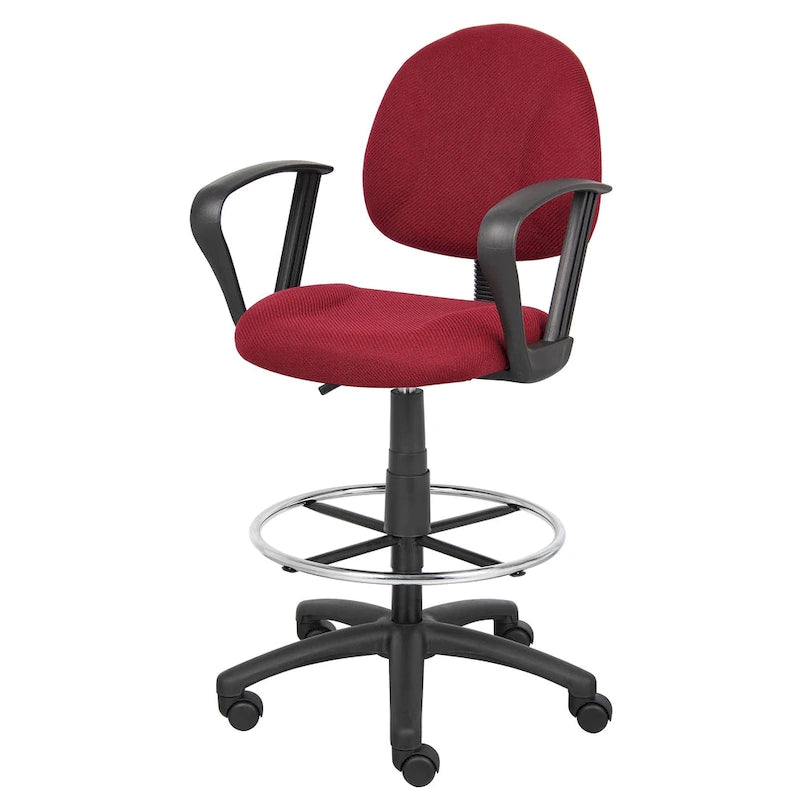 Tabouret de dessinateur réglable avec accoudoirs boucles et roulettes