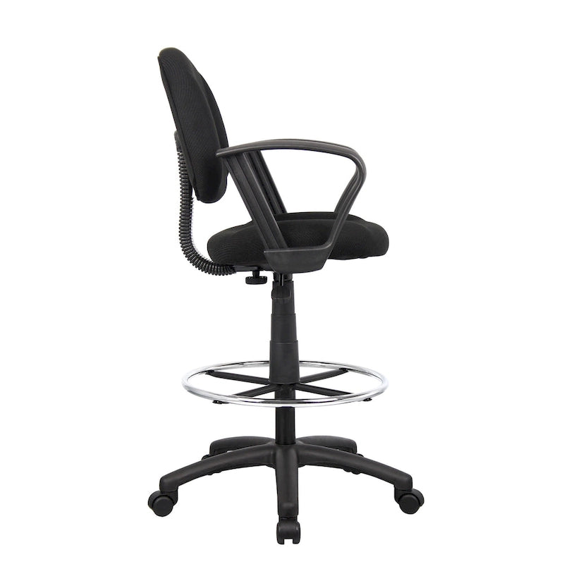Tabouret de dessinateur réglable avec accoudoirs boucles et roulettes