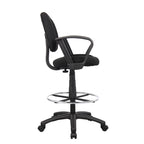 Tabouret de dessinateur réglable avec accoudoirs boucles et roulettes