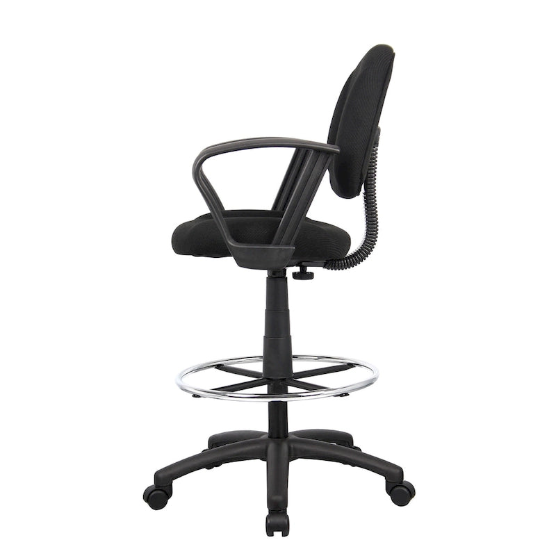 Tabouret de dessinateur réglable avec accoudoirs boucles et roulettes