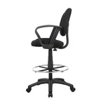 Tabouret de dessinateur réglable avec accoudoirs boucles et roulettes