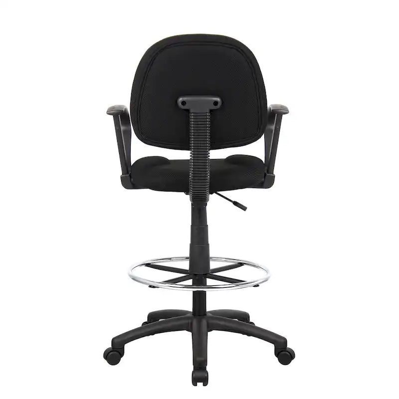 Tabouret de dessinateur réglable avec accoudoirs boucles et roulettes
