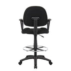 Tabouret de dessinateur réglable avec accoudoirs boucles et roulettes