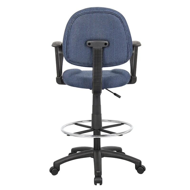 Tabouret de dessinateur réglable avec accoudoirs boucles et roulettes