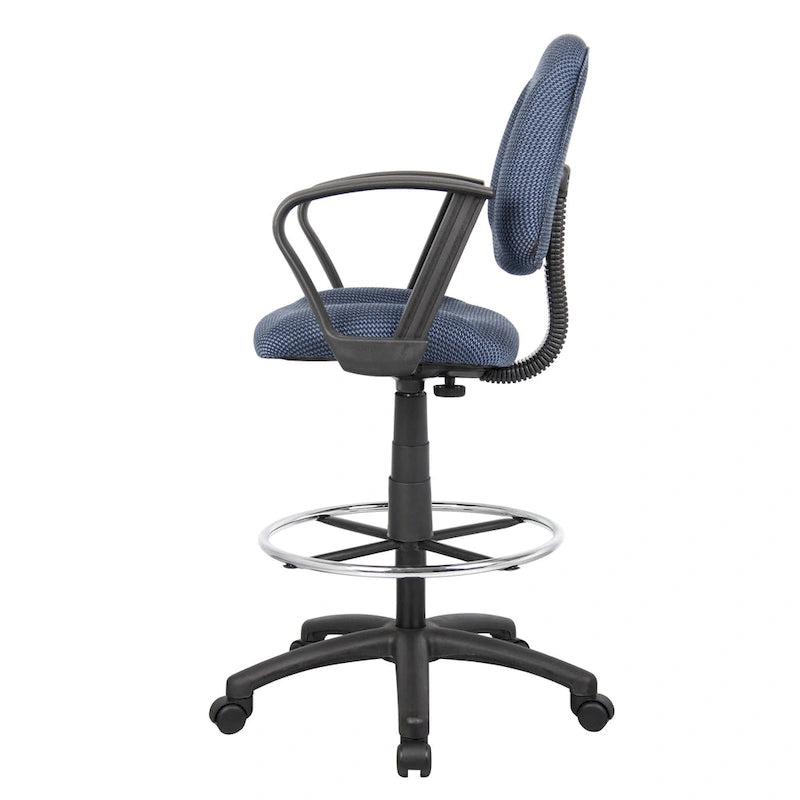 Tabouret de dessinateur réglable avec accoudoirs boucles et roulettes