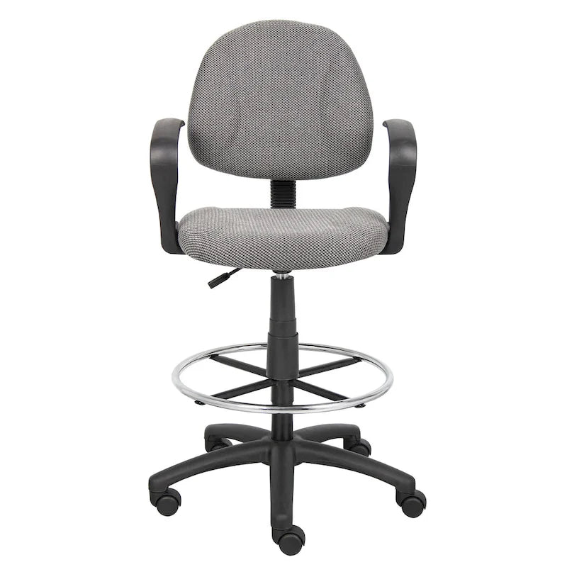 Tabouret de dessinateur réglable avec accoudoirs boucles et roulettes