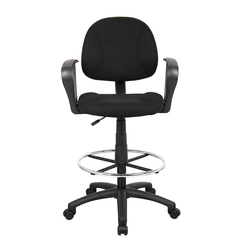 Tabouret de dessinateur réglable avec accoudoirs boucles et roulettes