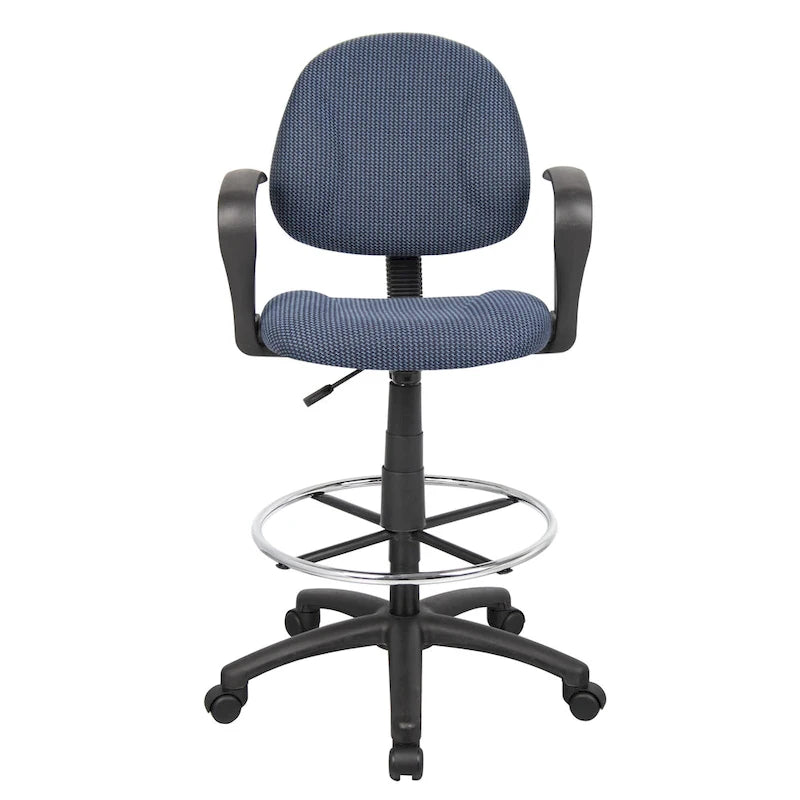 Tabouret de dessinateur réglable avec accoudoirs boucles et roulettes