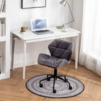 Chaise de bureau pivotante réglable capitonnée diamant
