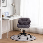Chaise de bureau pivotante réglable capitonnée diamant