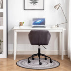 Chaise de bureau pivotante réglable capitonnée diamant