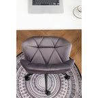 Chaise de bureau pivotante réglable capitonnée diamant