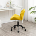 Chaise de bureau pivotante réglable capitonnée diamant