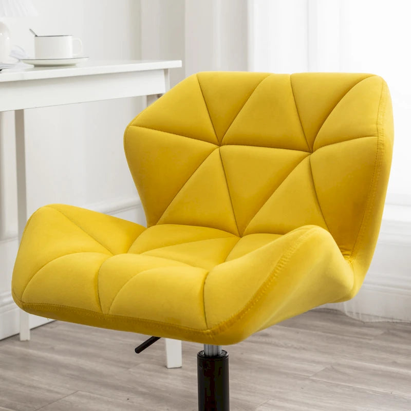 Chaise de bureau pivotante réglable capitonnée diamant