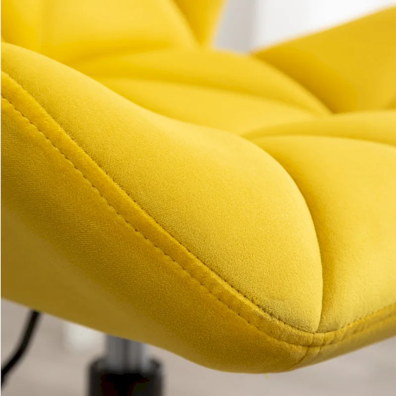 Chaise de bureau pivotante réglable capitonnée diamant