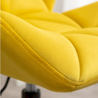 Chaise de bureau pivotante réglable capitonnée diamant