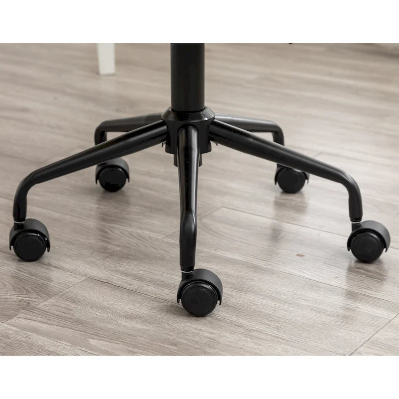 Chaise de bureau pivotante réglable capitonnée diamant