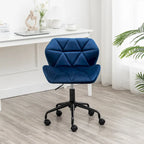 Chaise de bureau pivotante réglable capitonnée diamant
