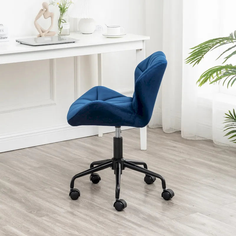Chaise de bureau pivotante réglable capitonnée diamant