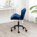 Chaise de bureau pivotante réglable capitonnée diamant