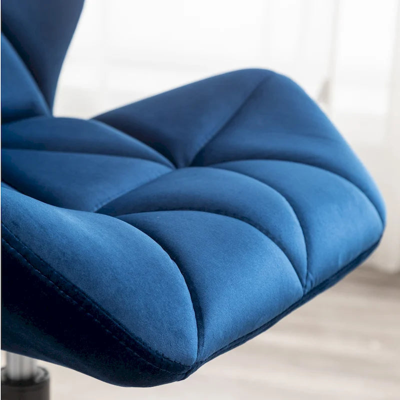 Chaise de bureau pivotante réglable capitonnée diamant
