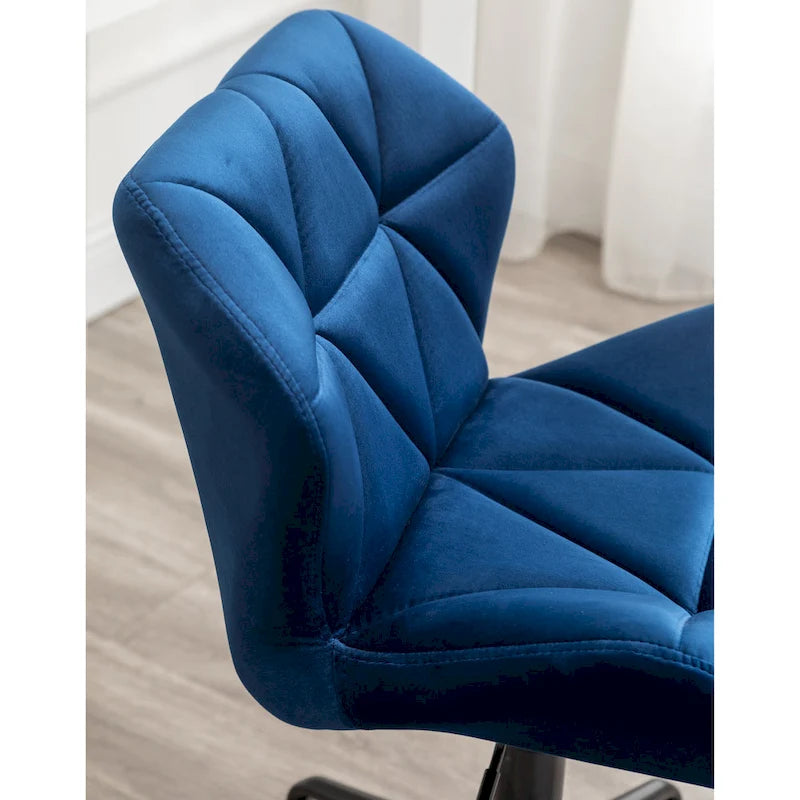 Chaise de bureau pivotante réglable capitonnée diamant