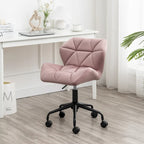 Chaise de bureau pivotante réglable capitonnée diamant