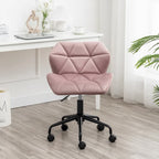 Chaise de bureau pivotante réglable capitonnée diamant