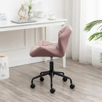 Chaise de bureau pivotante réglable capitonnée diamant