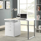 Bureau informatique avec tiroirs et armoire à dossiers