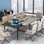 Table de conférence de 239 x 119 cm avec passe-câbles