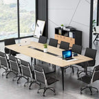 Table de conférence de 239 x 119 cm avec passe-câbles