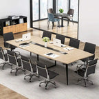 Table de conférence de 239 x 119 cm avec passe-câbles