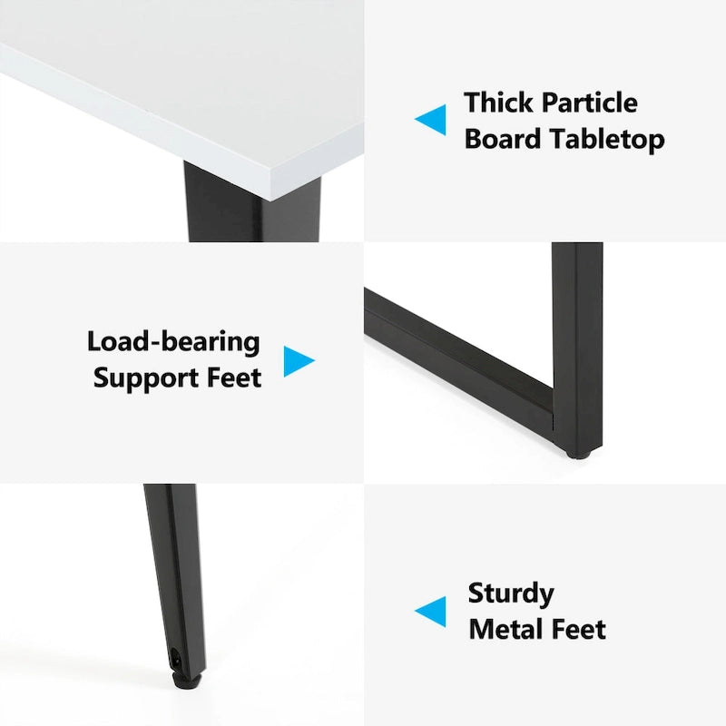 Table de conférence de 239 x 119 cm avec passe-câbles