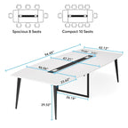 Table de conférence de 239 x 119 cm avec passe-câbles