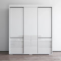 Armoire 3 portes vitrées, 180 cm de large