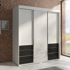 Armoire 3 portes vitrées, 180 cm de large
