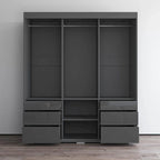 Armoire 3 portes vitrées, 180 cm de large