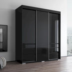 Armoire 3 portes vitrées, 180 cm de large